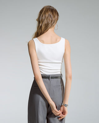 AIMER Cashmere Neck Wide Strap Bra-In Tank