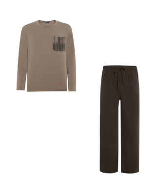 AIMER MEN Soft Comfort Long Sleeve Pajama Set