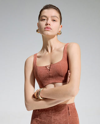 AIMER Suede Flexible Wire Lightly Lined Bra