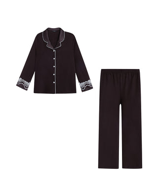 AIMER Cardigan Long Sleeve Pants Set