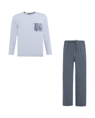 AIMER MEN Soft Comfort Long Sleeve Pajama Set