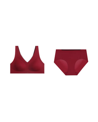 AIMER Wireless Vented Bra Mid-Rise Boyshorts Set
