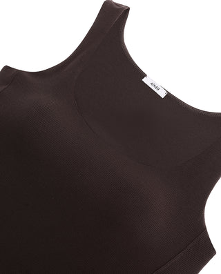 AIMER Cashmere Neck Wide Strap Bra-In Tank