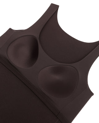 AIMER Cashmere Neck Wide Strap Bra-In Tank