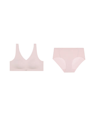 AIMER Wireless Vented Bra Mid-Rise Boyshorts Set