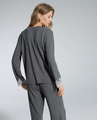 AIMER 3-Piece Cardigan Bra Tank Pants