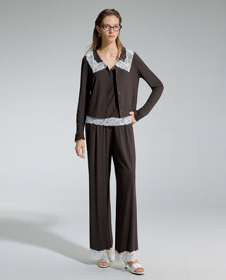 AIMER Algae Lace Pants