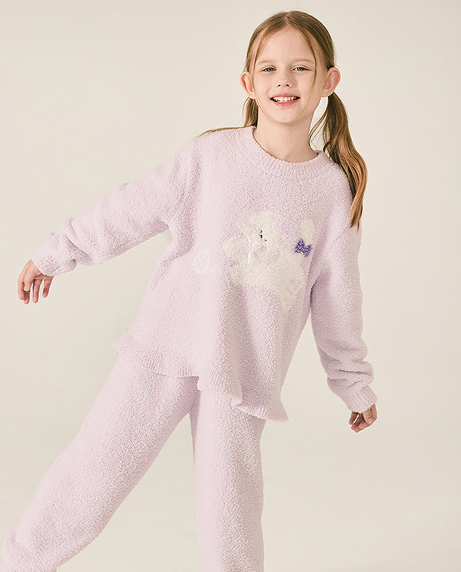 AIMER KIDS Fluffy Loungewear Set for Girls