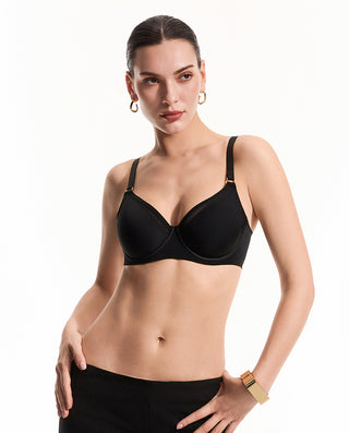 AIMER BODY Hidden Holed Pads Petal-Cup Bra