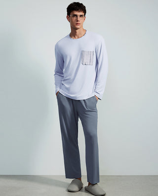 AIMER MEN Soft Comfort Long Sleeve Pajama Set