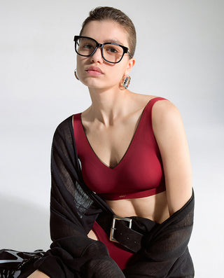 AIMER Wireless Vented Bra Mid-Rise Boyshorts Set