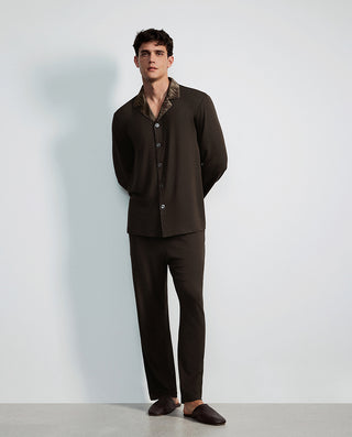 AIMER MEN Soft Comfort Collared Pajama Set