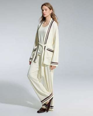 AIMER Long Sleeve Cardigan Tank Pants 3-Piece Set