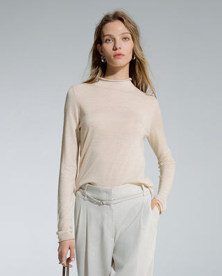 AIMER Mock Neck Long Sleeve Top
