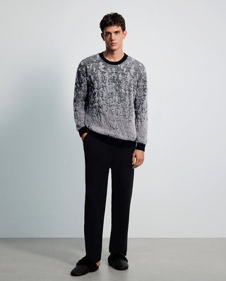 AIMER MEN Soft Fleece Crew Neck Pajama Set