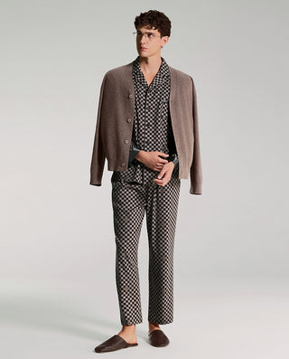 AIMER MEN Patterned Lounge Pajama Set
