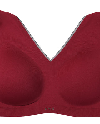 AIMER Wireless Vented Bra Mid-Rise Boyshorts Set