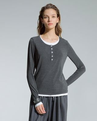 AIMER Cashmeren Long Sleeve Top