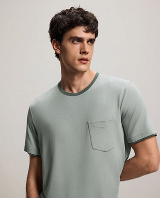 Aimer Men Short Sleeve Cooling Loungewear Set