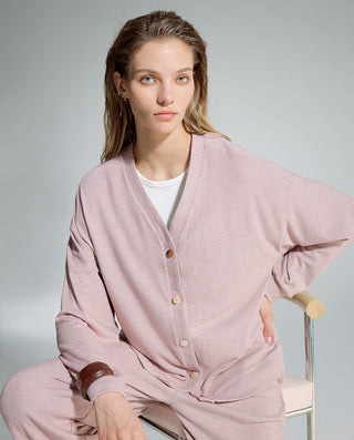 AIMER V-Neck Cardigan Long Sleeve Set