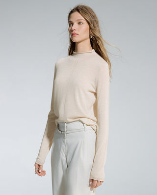 AIMER Mock Neck Long Sleeve Top