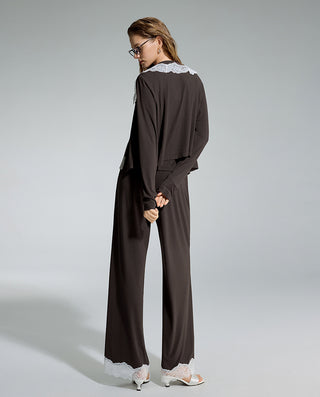 AIMER Algae Lace Pants