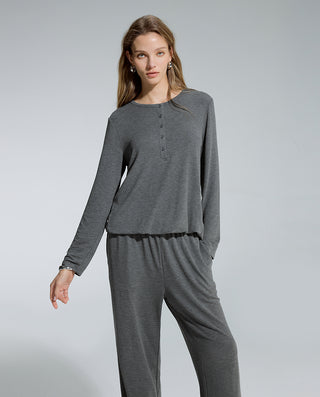 AIMER Crew Neck Long Sleeve Jumpsuit