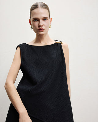 AIMER CHUANG Cotton Round Neck Sleeveless Top