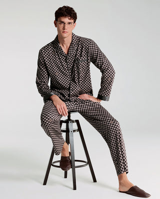 AIMER MEN Patterned Lounge Pajama Set