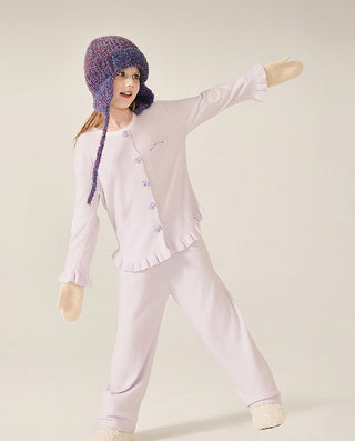 AIMER KIDS Fuzzy Loungewear Set for Girls