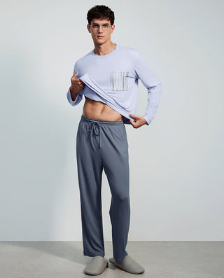 AIMER MEN Soft Comfort Long Sleeve Pajama Set