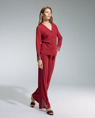 AIMER 3-Piece Cardigan Bra Tank Pants