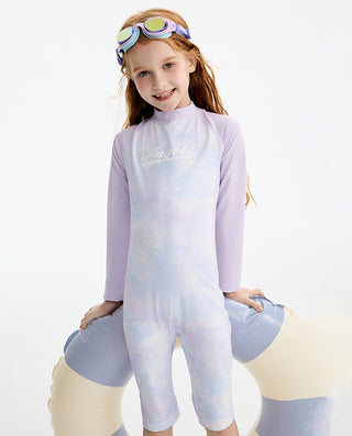 AIMER KIDS Long-sleeved One-piece Swimsuit For Girls