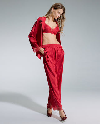 AIMER Collared Long Sleeve Pants Set