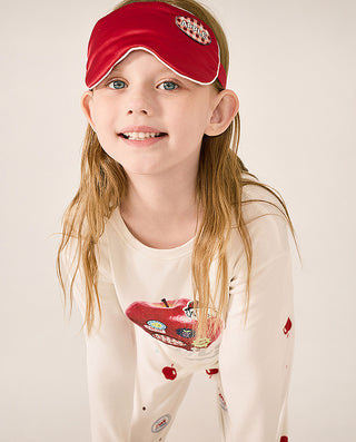 AIMER KIDS Milk Round-Neck Long-Sleeved Loungewear Set