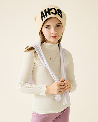 AIMER KIDS Milk High-Neck Base Top for Girls