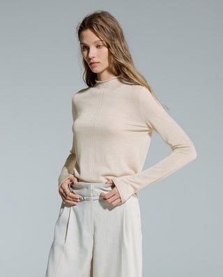 AIMER Mock Neck Long Sleeve Top