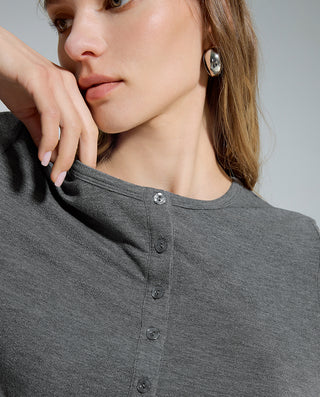 AIMER Crew Neck Long Sleeve Jumpsuit