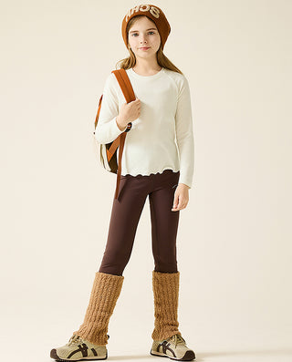 AIMER KIDS Velvety Soft Thicken Piled Pants for Girls