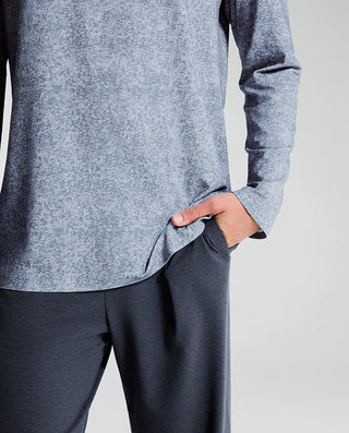 AIMER MEN Algae Crew Neck Long Sleeve Sleepwear Top