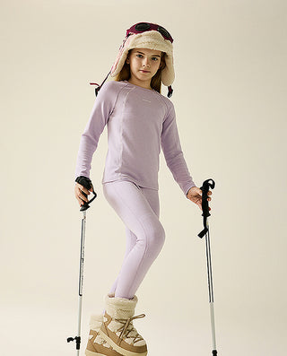 AIMER KIDS Warm Round-Neck Long-Sleeved Tops for Girls