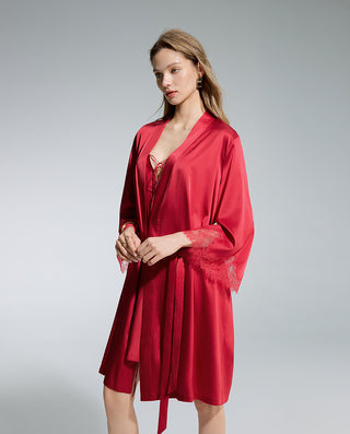 AIMER Short Silk Robe