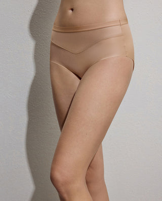 AIMER Sheer Seamless Mid-rise Boyshorts