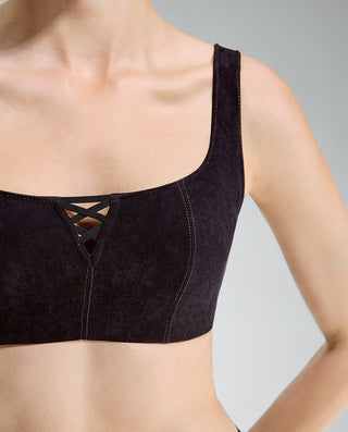 AIMER Suede Flexible Wire Lightly Lined Bra