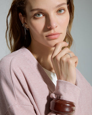 AIMER V-Neck Cardigan Long Sleeve Set