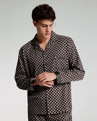 AIMER MEN Patterned Lounge Pajama Set