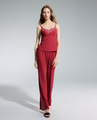 AIMER 3-Piece Cardigan Bra Tank Pants