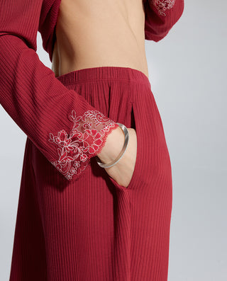 AIMER 3-Piece Cardigan Bra Tank Pants