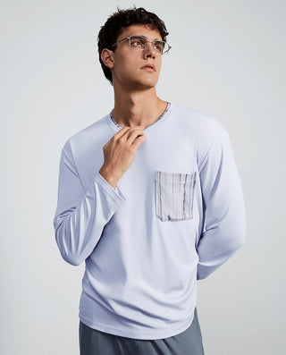 AIMER MEN Soft Comfort Long Sleeve Pajama Set