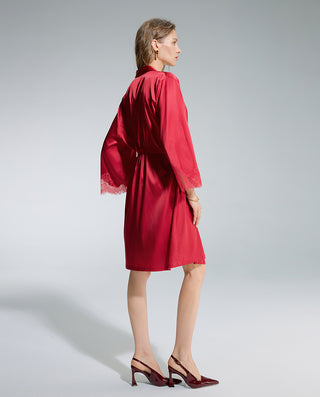 AIMER Short Silk Robe
